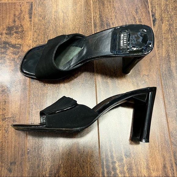VINTAGE 90’s STUART WEITZMAN Black Mules - Picture 3 of 9